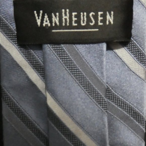 VAN HEUSEN | Stain Shield | 100% Silk | Striped Necktie - Picture 3 of 8